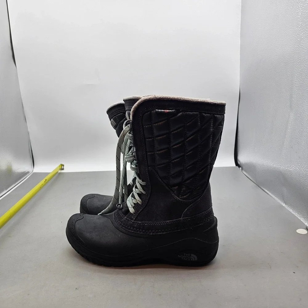 The North Face ThermoBall Shellista II Mid Black Winter Boots Womens 8 NF0A2T5D